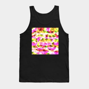 Tropical palm trees in pink Tank Top